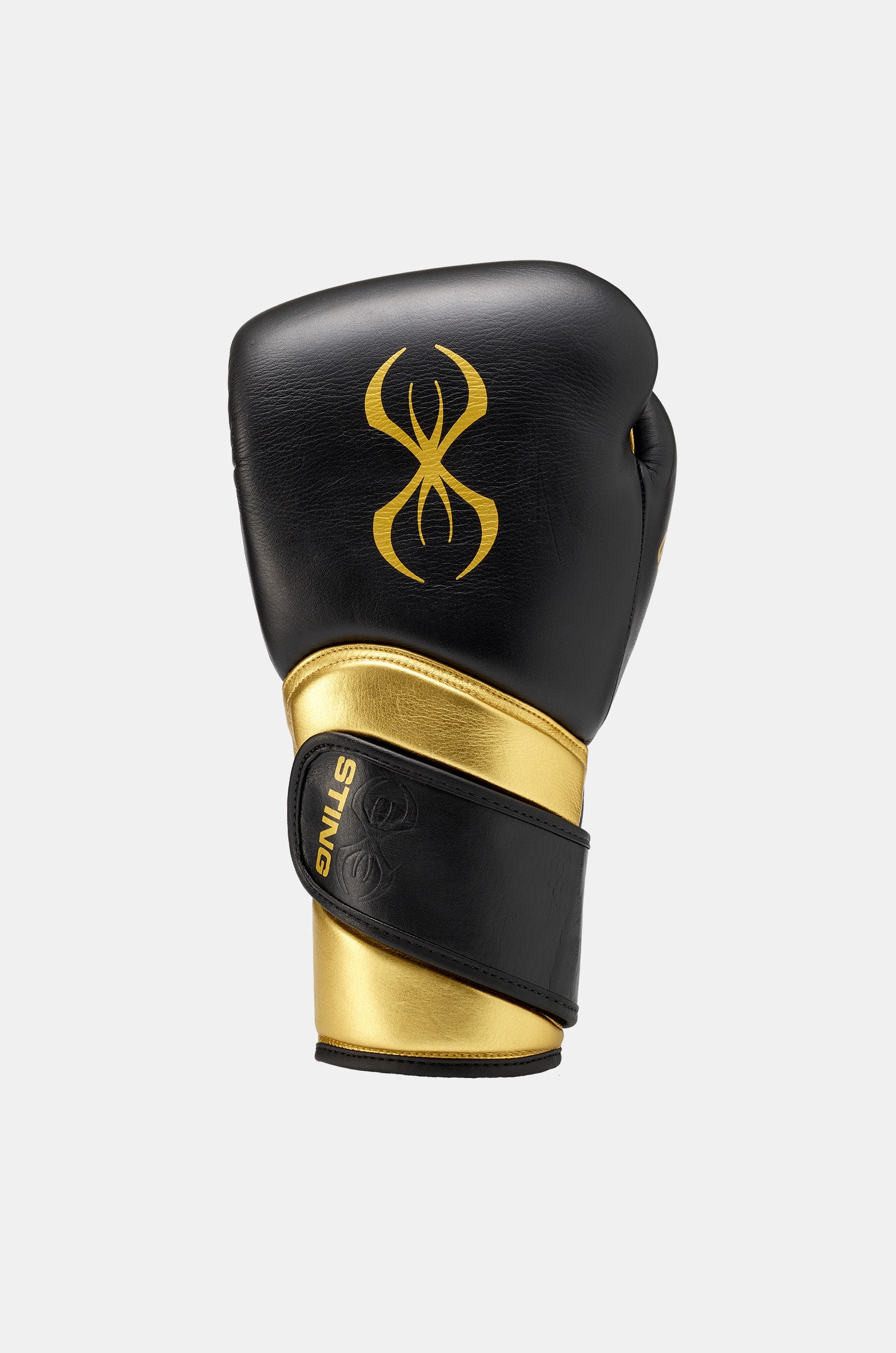 Vipers Boxing Trunks Premium Leather Viper X Velcro - Black/Gold – STING UK